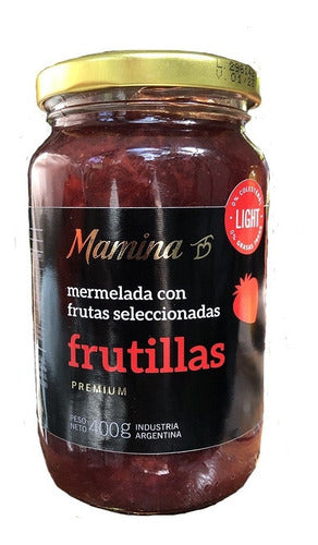 Strawberry Jam Mamina Light, Yeruti. Pack of 6. 400g 0