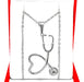 Medical Stethoscope Pendant with Steel Chain - Elegant Gift 1