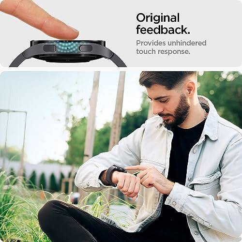 Spigen Tempered Glass Screen Protector for Samsung Galaxy Watch 6 44mm 3