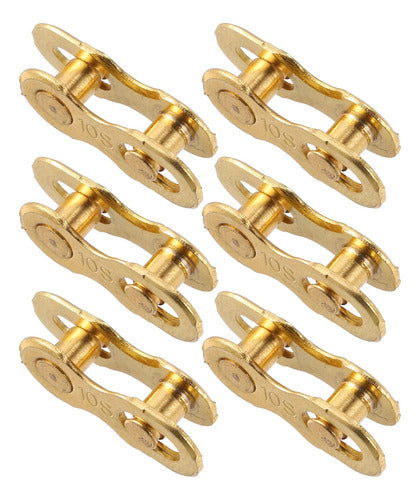 X Autohaux 6 Pares De Cadenas De Tono Dorado De 10 Velocida 0