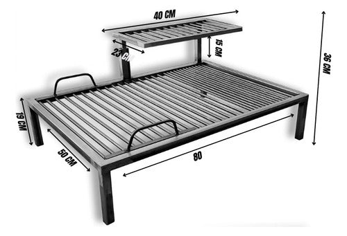 Cozus Grilling Station 80x50 Chef Double Fixed - 80x50cm Mobile 1