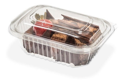 50 Plastic Disposable Tray Case 142 Bandex with Lid 0