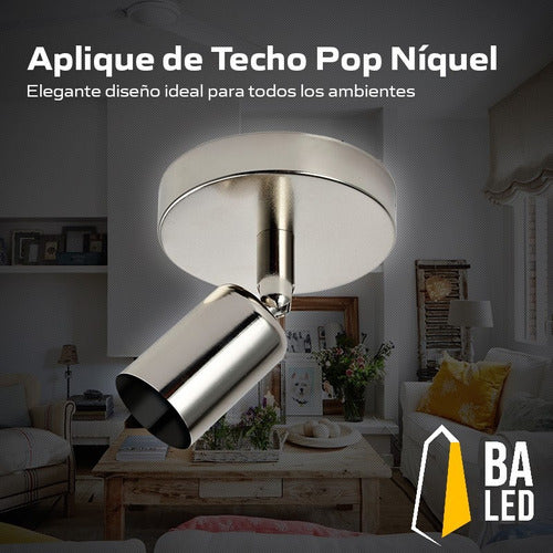 LED Ceiling Wall Lamp Pop Spot E27-c Interior + Philips Bulb 4