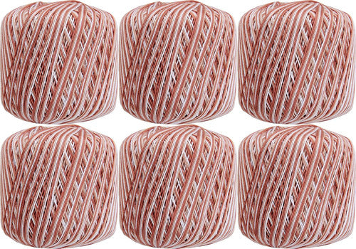 Threadart 100% Pure Cotton Thread Pack of 6, Size 10, Variegated Desert Sands 0