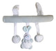 Kinderinos Plush Rabbit Crib Toy Rattle - Light Blue 0