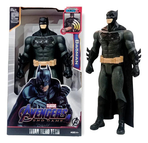 Muñeco Batman Grande 30cm Con Luz Y Sonido Superhéroes 0