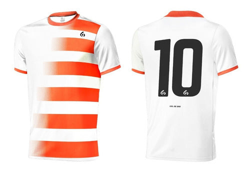 18 Sublimated Numbered Soccer Jerseys Goldeoro Junior 16