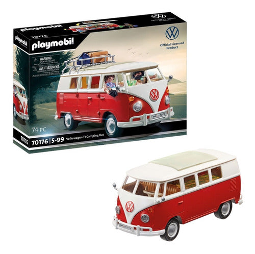 Playmobil Volkswagen T1 Camping Bus + 2 Figures + Accessories 0