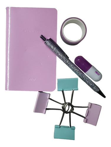 Mooving Pink Notebook Combo Kit with Stationery Accessories by Libreria 47 Street 2