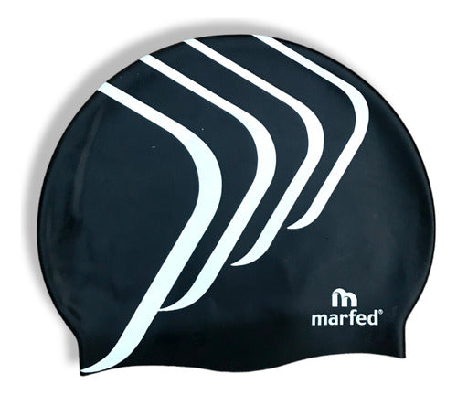 Swimming Cap Marfed Silicone Combined Colors for Pool 13