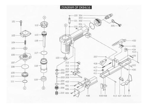 Repuesto Piston Lengueta Completo Engrampadora 84 16 Dorking 2