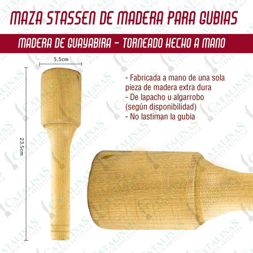 Stassen Guayibira Wood Carving Mallet for Gouges 360g - Microcentro 0