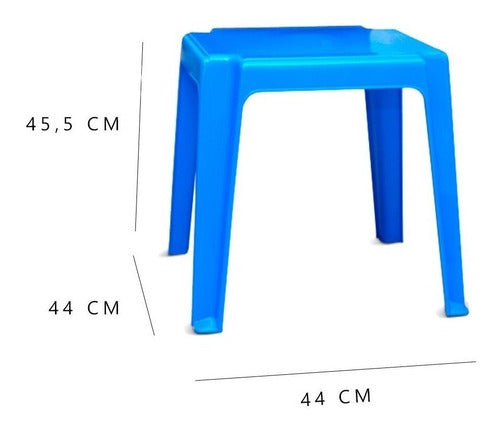 Square Stackable Plastic Carolina Table by Colombraro 4