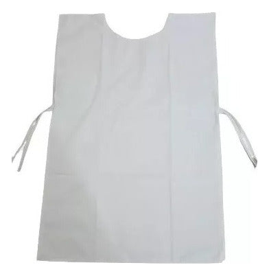 Sleeveless Hospital Gown for Geriatric Patients - White 0