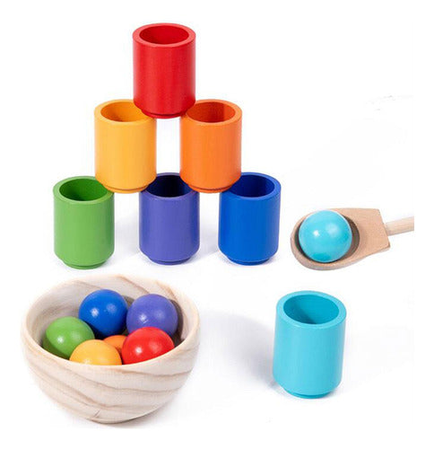 Bolas Em Copos Brinquedos Montessori, Classificação De 3