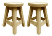 Queri Accesorios 2 Round Stool Pine Natural 45cm High 0