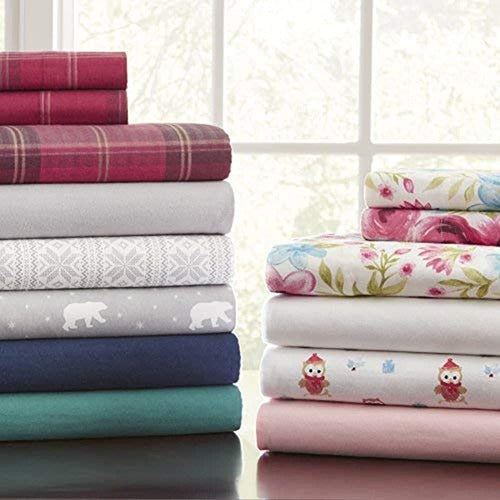 Pointehaven Deep Pocket Flannel Sheet Set - Sylvan 2