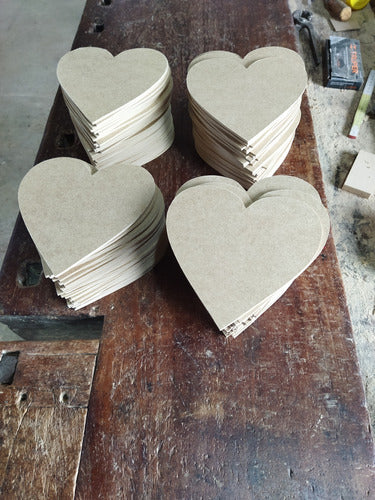 Pack 6 Corazones En Mdf Miden 16 Cm Para Decorar Pintar 7