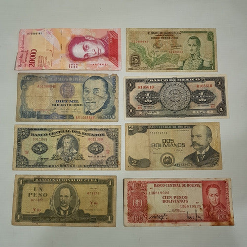 Antiguos Billetes América Varios Lote X 8 Mag 61560 0