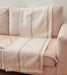 Rustic Fringed Bed Throw 100% Cotton 200 x 150 50