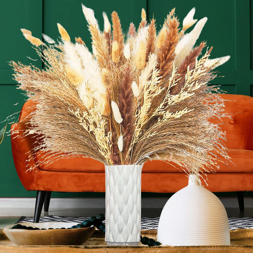 Hierba Pampas Grass Seca Decoración Centros De Mesa 90pzas 0