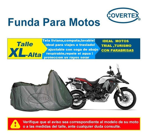COVERTEX Motorcycle Cover for BMW, KTM, Versys, Africa, Tenere - Light Silver 3