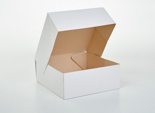 Box 1-Piece Glued 25x25x10 Cm (x 50 Units) for Cakes, Tarts, Desserts - 067 Bauletto 5