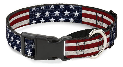 Collar Para Perros Martingale Americana Rustic Stars & Strip 0