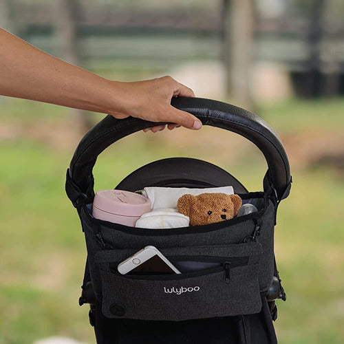 Lulyboo Universal Baby Stroller Organizer With Clip On Removable Wallet 4