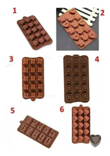 Levys Bazar Silicone Molds for Chocolate - 4 Pack in Various Designs 6