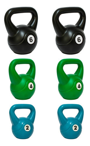 360 Kettlebell Set of 6 Weights 2/4/6 Kg for Home Gym 0