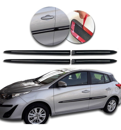 Kenny Molduras Yaris Hatch Back 2021 Bumper Trim + Chrome Strips 5