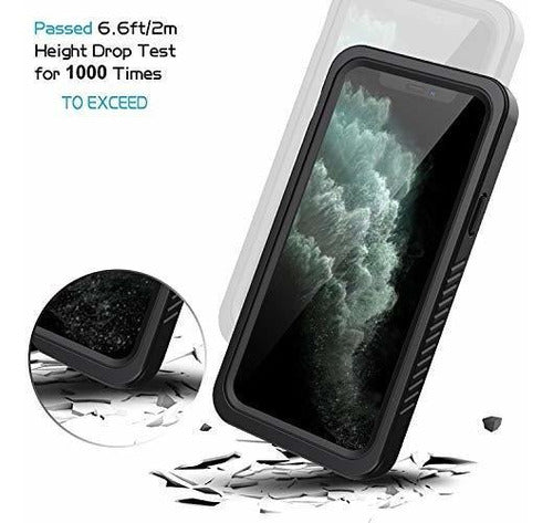 Lanhiem Carcasa Para iPhone 11 Pro (5.8 Pulgadas, Color Negro) 4