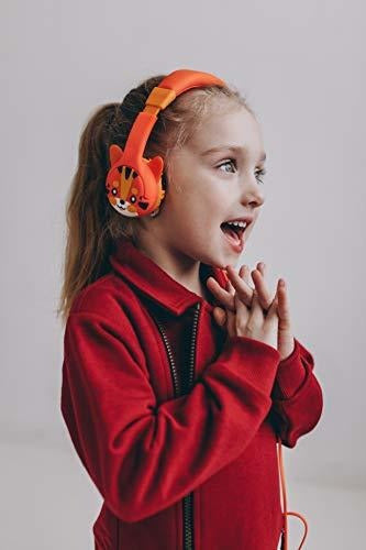 Kidrox Tiger-ear - Auriculares De Diadema Para Niños (volume 4