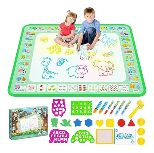 QQduck Water Drawing Mat, Reusable, for Kids 0