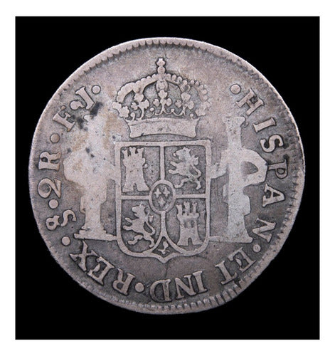 Chile 2 Reales 1803 Fj Carlos Iv Bueno Plata Km 59 M. Escasa 1