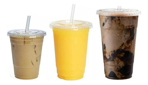 Disposable Frappe Cup with Flat Lid - 10 Units 1