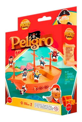 FEBO Juego En Caja De Mesa Peligro Barco Pirata Royal 0