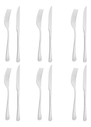 Tramontina Havana 12-Piece Meat Fork and Knife Set 0