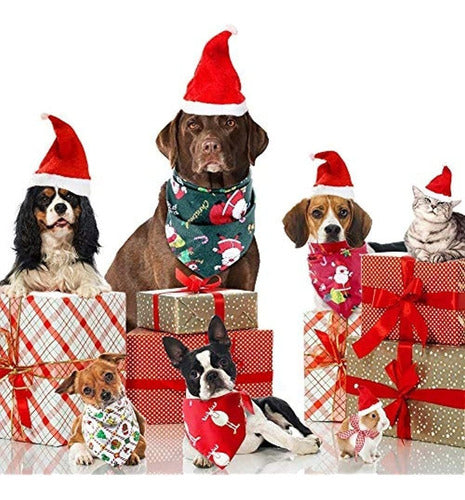 Geeric Christmas Dog Bandanas Xmas Dog Pañuelo Set 5 Pack T 1