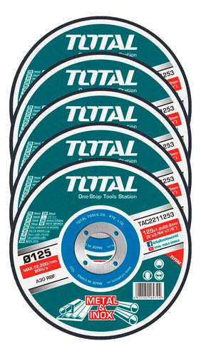 Total Abrasive Cutting Disc for Metal 125 mm TAC2211253 (Pack of 5) 1