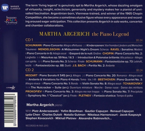 Matha Argerich The Piano Legend Cd Doble X2 Album Importado 1