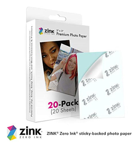 Zink Papel Fotográfico Instantáneo Prémium De 2 X 1