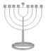 Ner Mitzvah Hanukkah Menorah - Fits All Standard Chanukah Candles - Sleek Silver V-Shaped Design 0