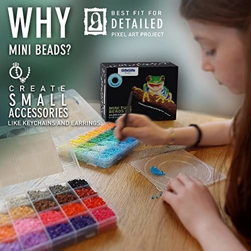 Shinshin Creation 24,000 Mini Fuse Beads Kit 2.6mm, 48 Colors 1