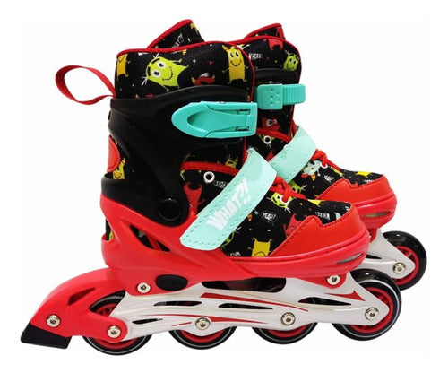 Aguantelacuerva Adjustable Roller Skates for Kids Size 32 to 36 + Safety Gear 1