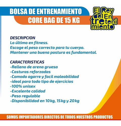 Core Bag 15kg Bolsa Sandbag Crossfit Funcional Gym - El Rey 2