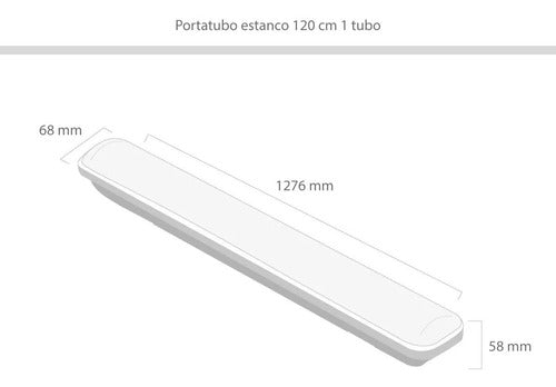 Macroled Portatubo Estanco 120cm Para 1 Tubo Led Ip65 3