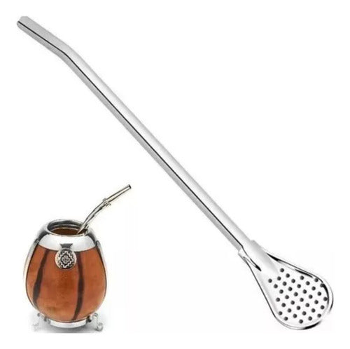 Home Love Stainless Steel Filter Bombilla Spoon Mate 16cm 0