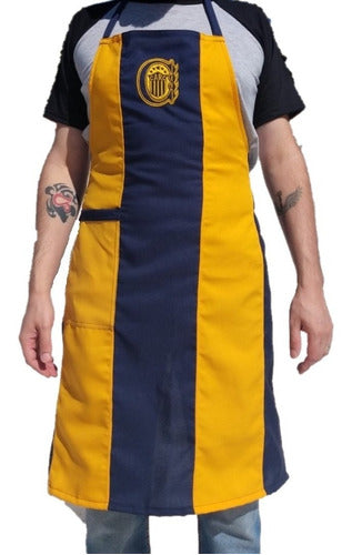Customized Rosario Central Grill Apron with 6-Star Shield - Personalized Kitchen Apron 0